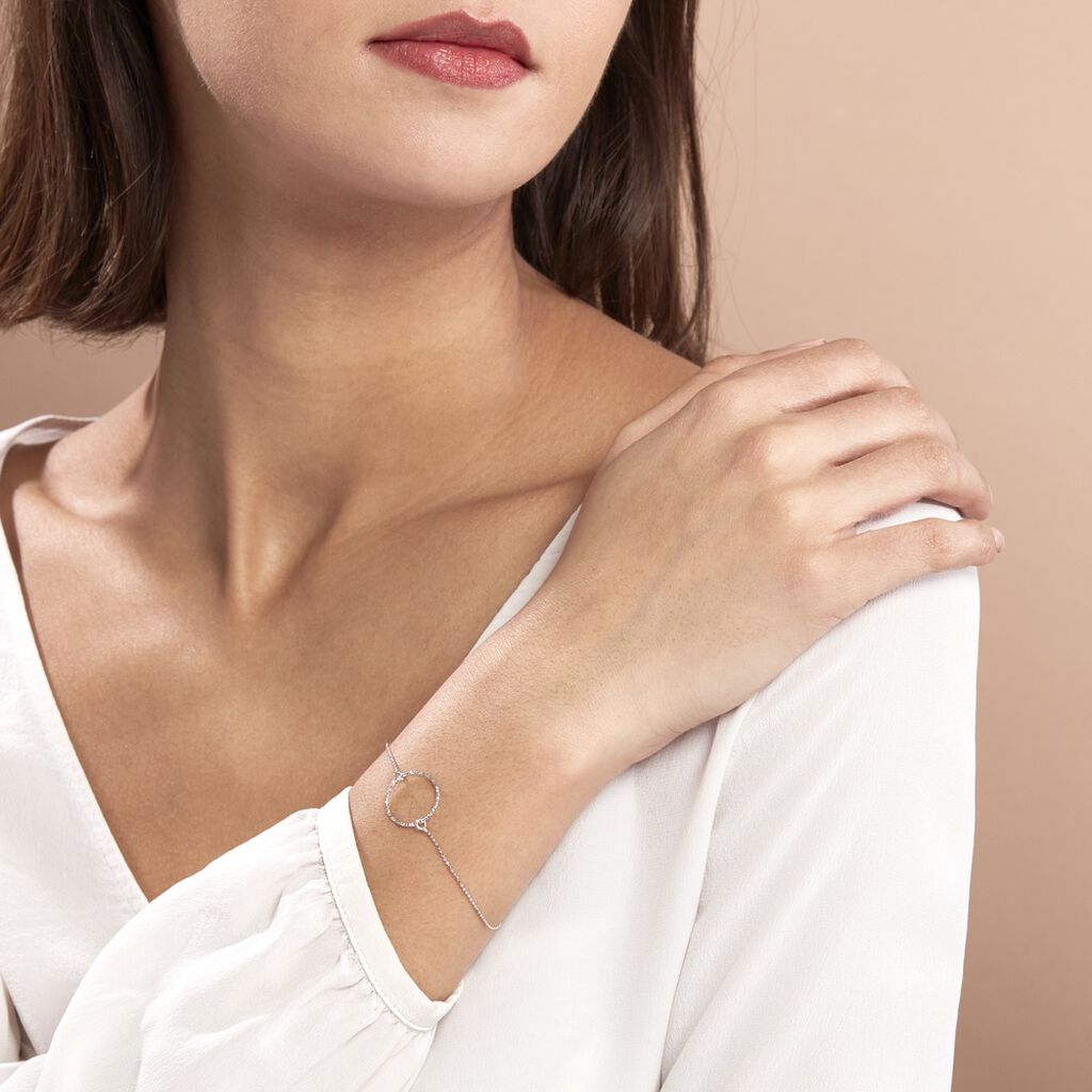 Bracelet Hibis Argent Blanc