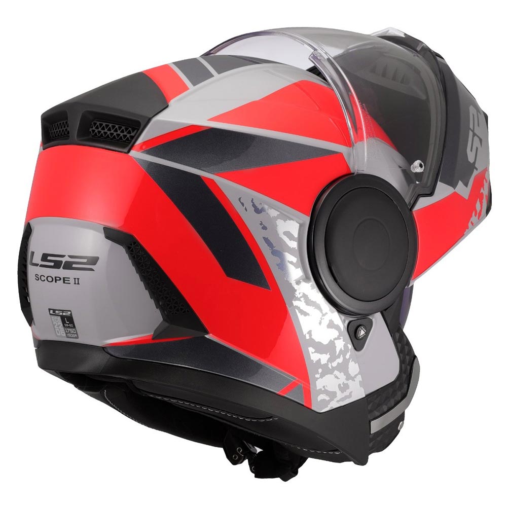LS2 - Casque FF902 Scope II Oxyd Gris / Rouge / Brillant