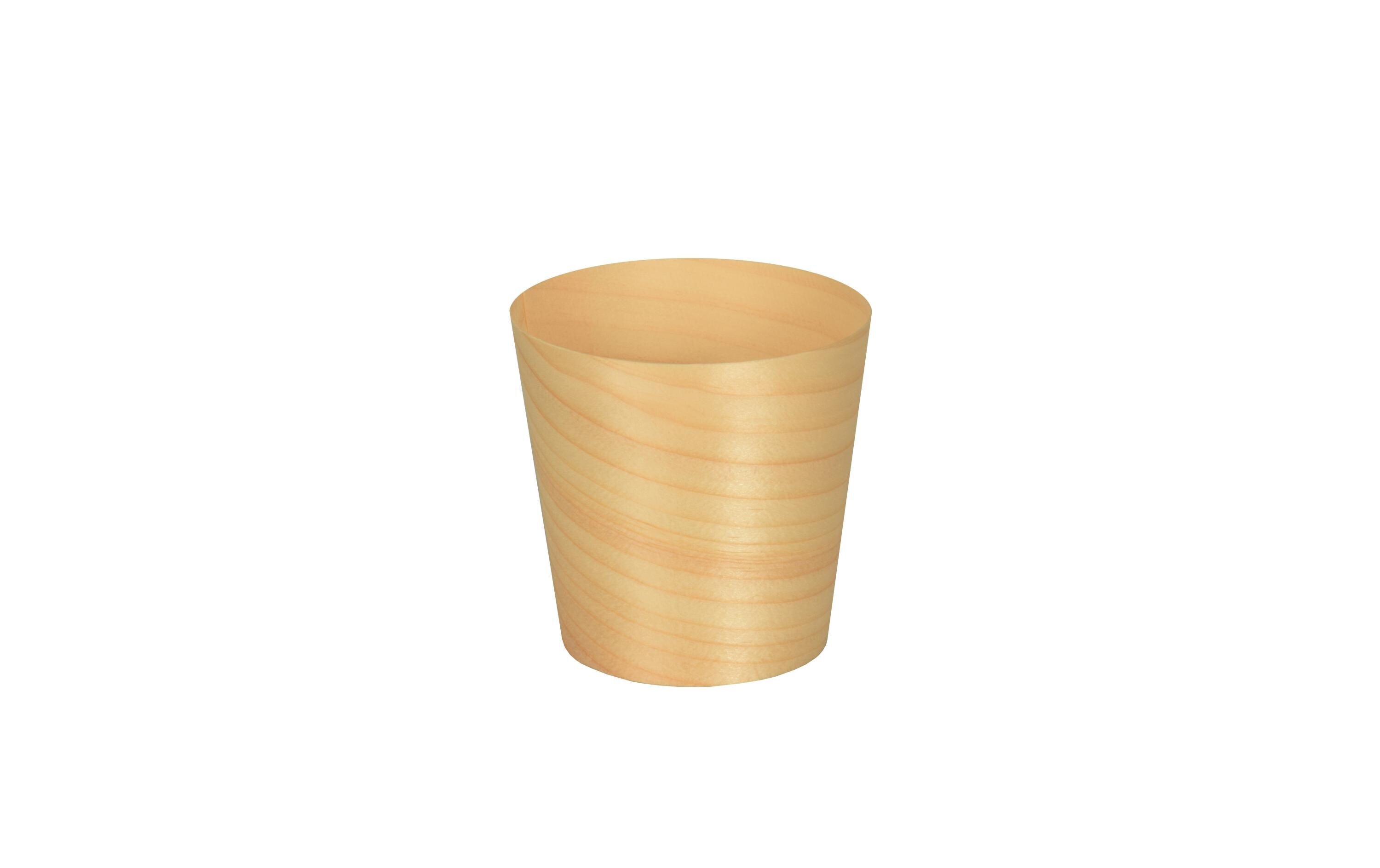 Fingerfood-Schale Pure 6 cm, 50 StückEinwegschale aus Holz