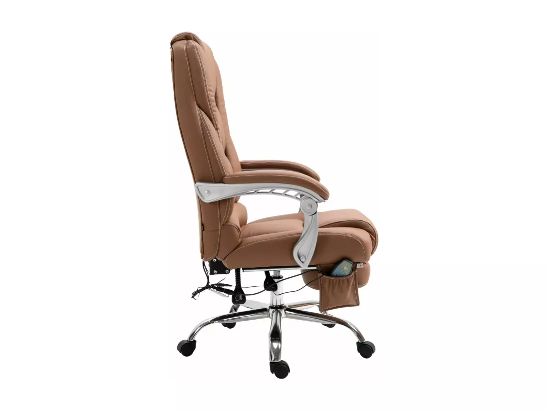 Chaise de bureau - Similicuir - Marron clair - Pacific