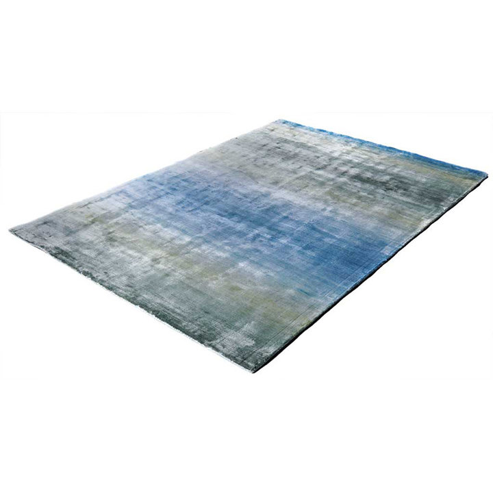 Viscose vloerkleed - Rachelle Blauw/Groen | Fleurig