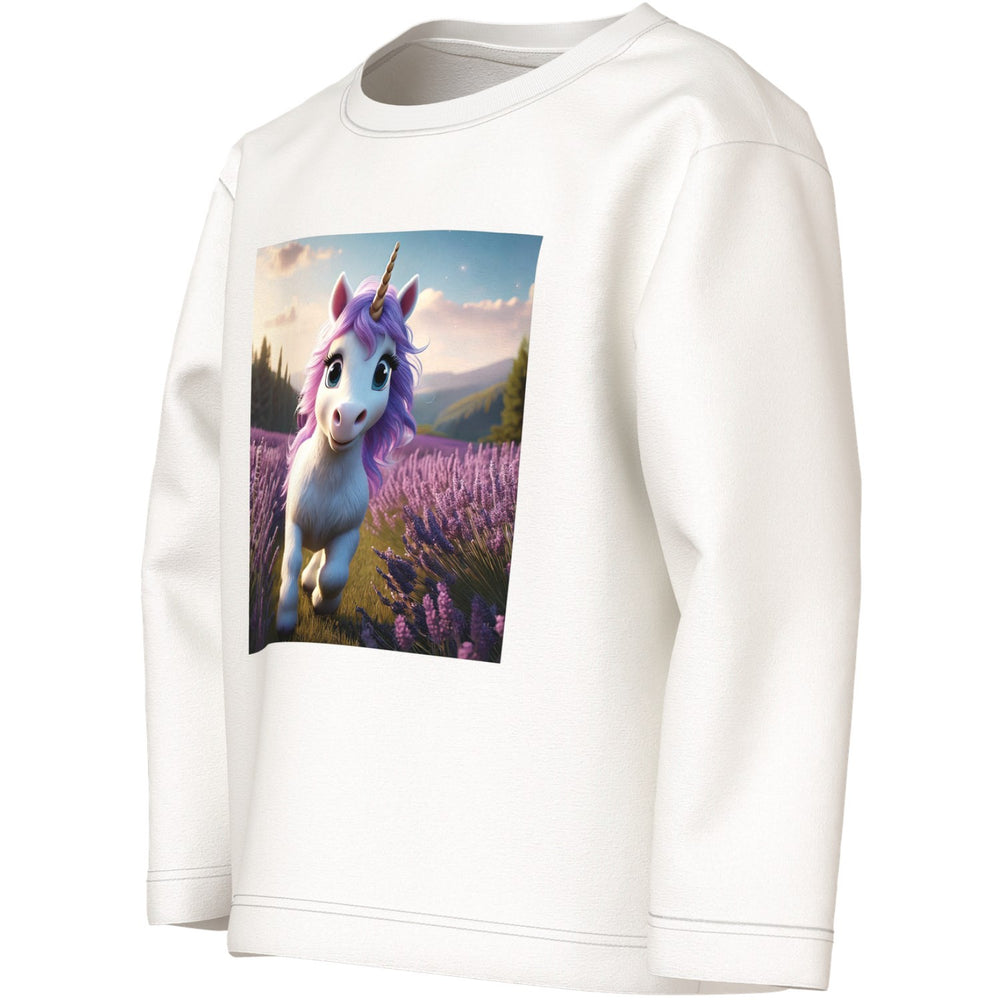 Køb Name It Cloud Dancer Lavender Unicorn Nmfvotea Ls Nreg Top