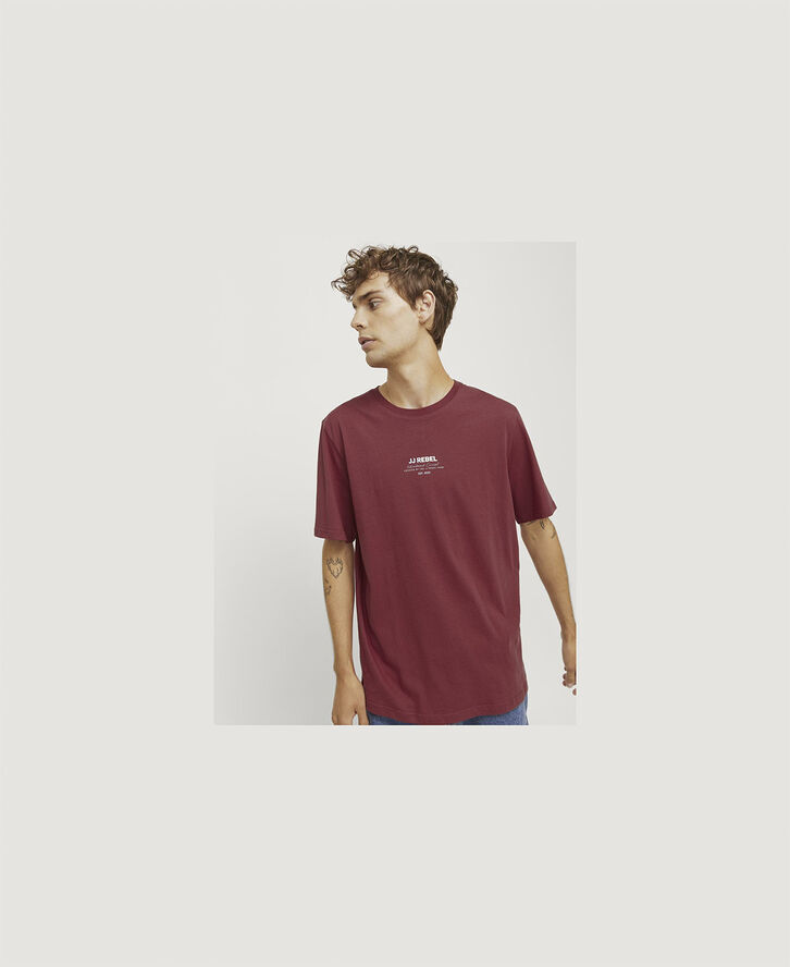 JJ-REBEL JREBLINO TEE SS CREW NECK Brick red