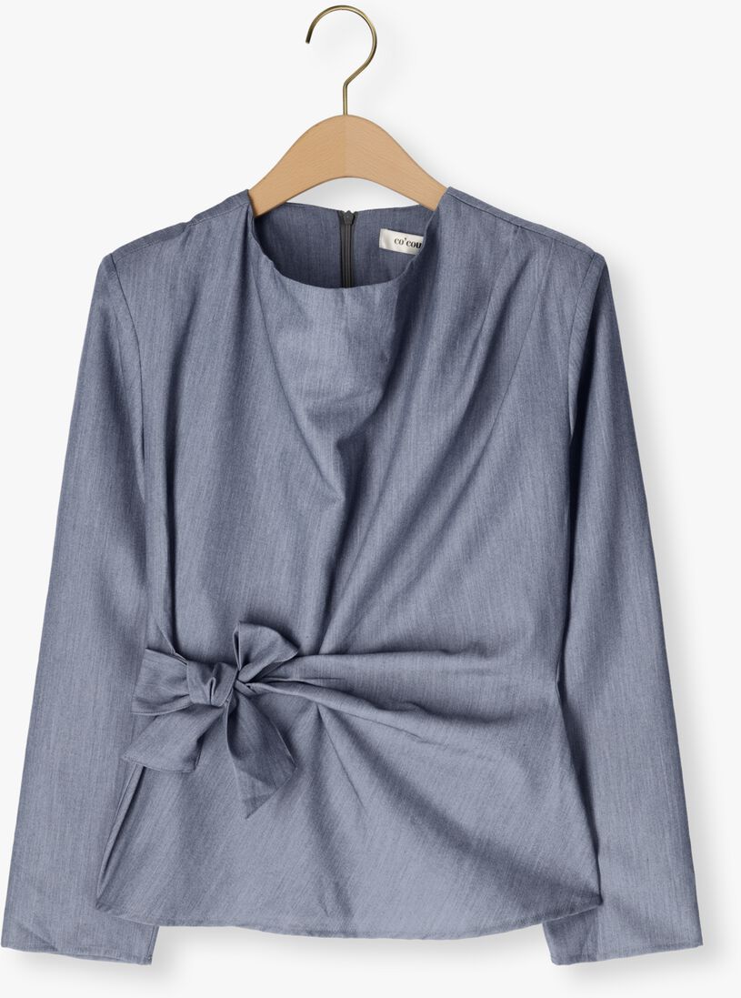 blauwe co'couture blouses tenga pleat blouse