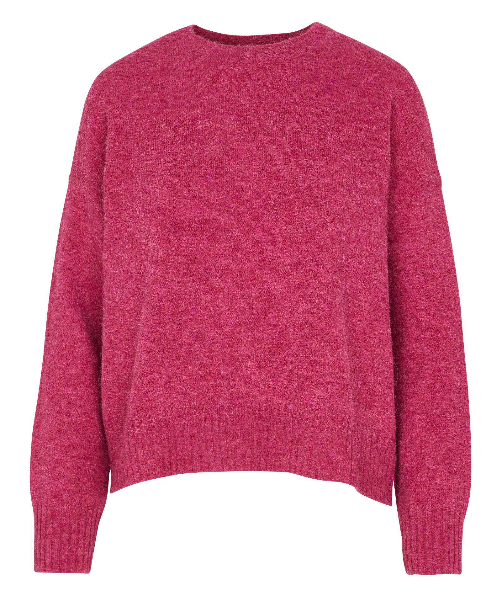 MATRIX - Pull col rond en laine mélangée | Rose