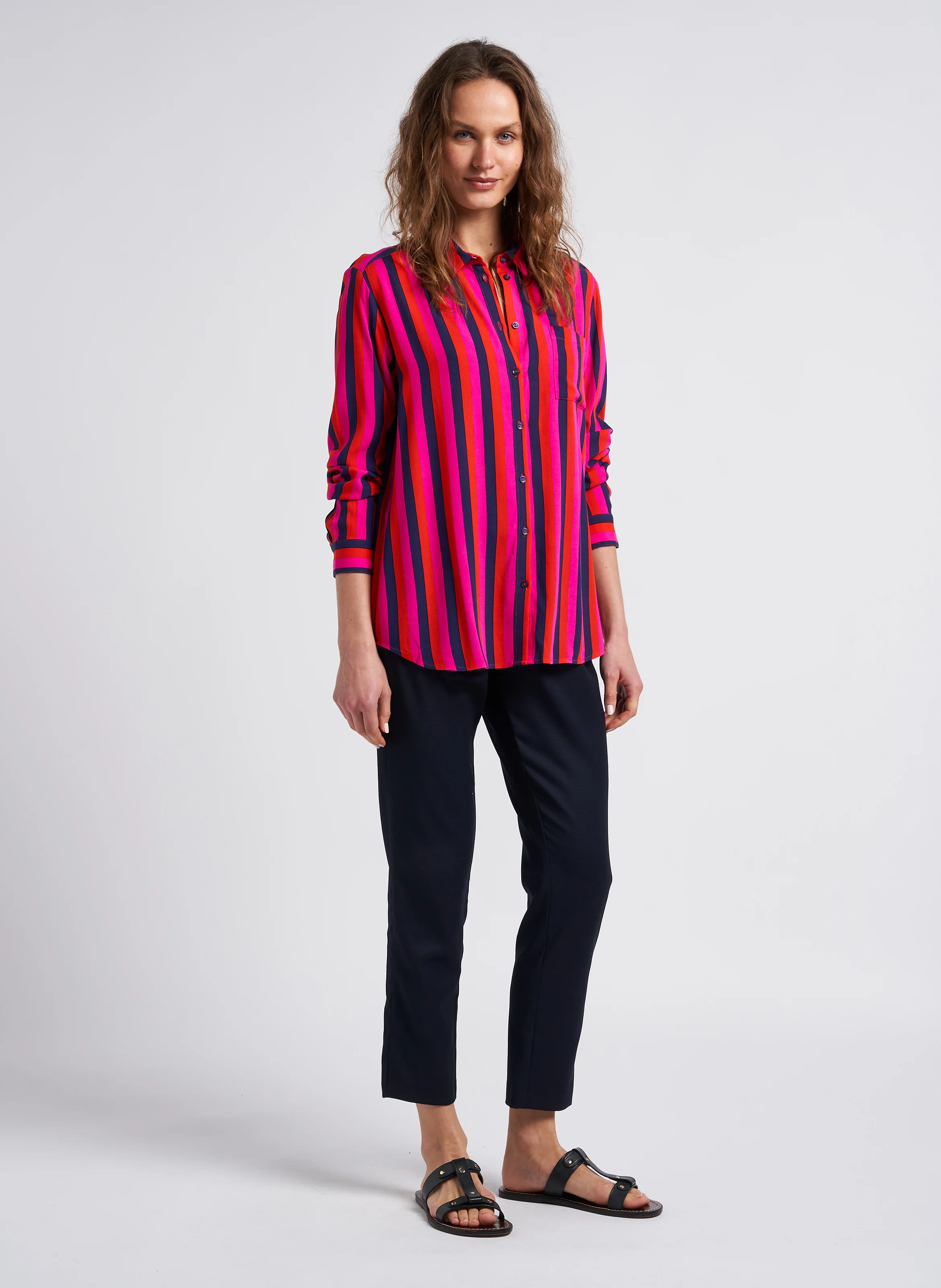 PETUNIA - Pantalon droit| Bleu