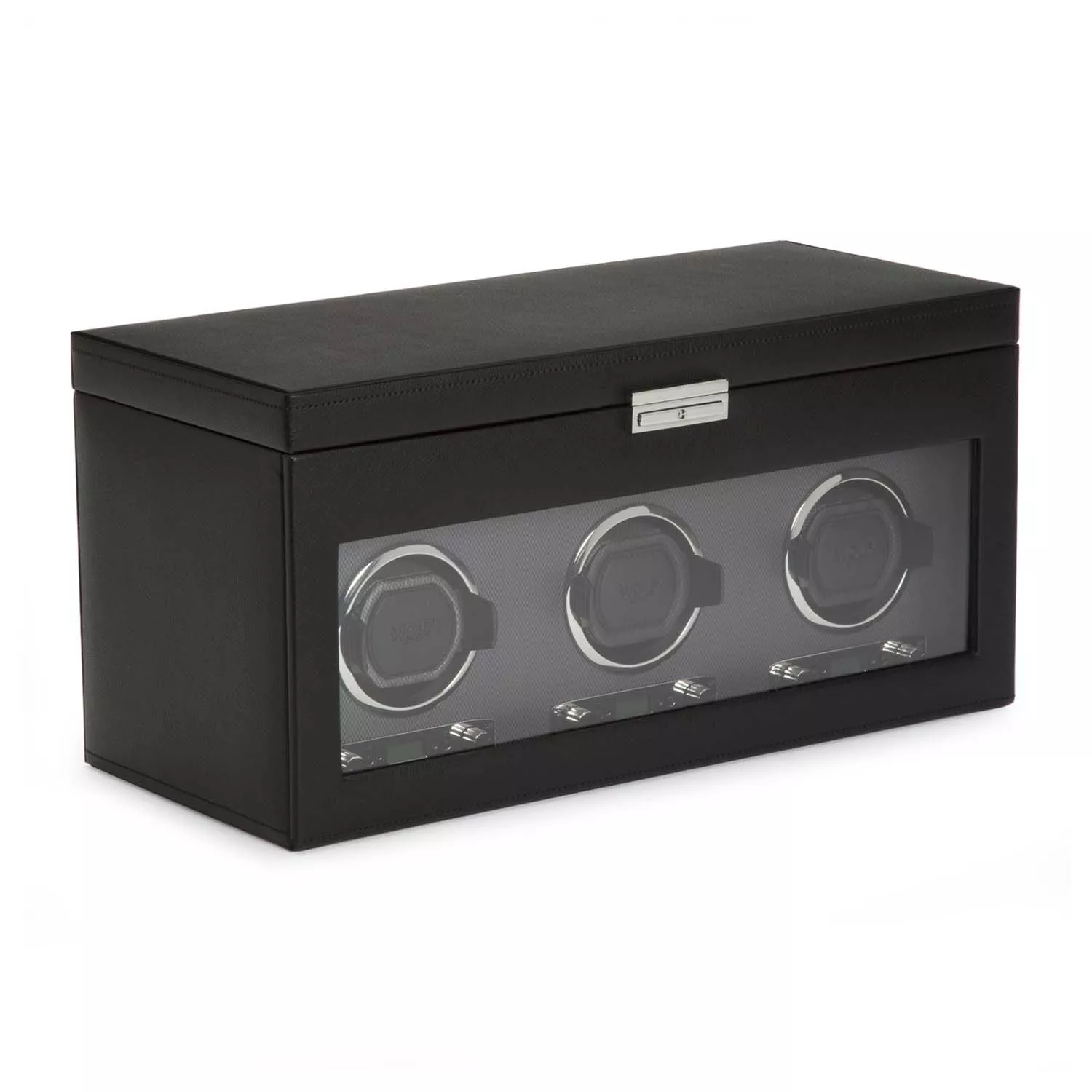 Wolf Viceroy Watch Winder 3 ure Sort Imiteret Læder 456302