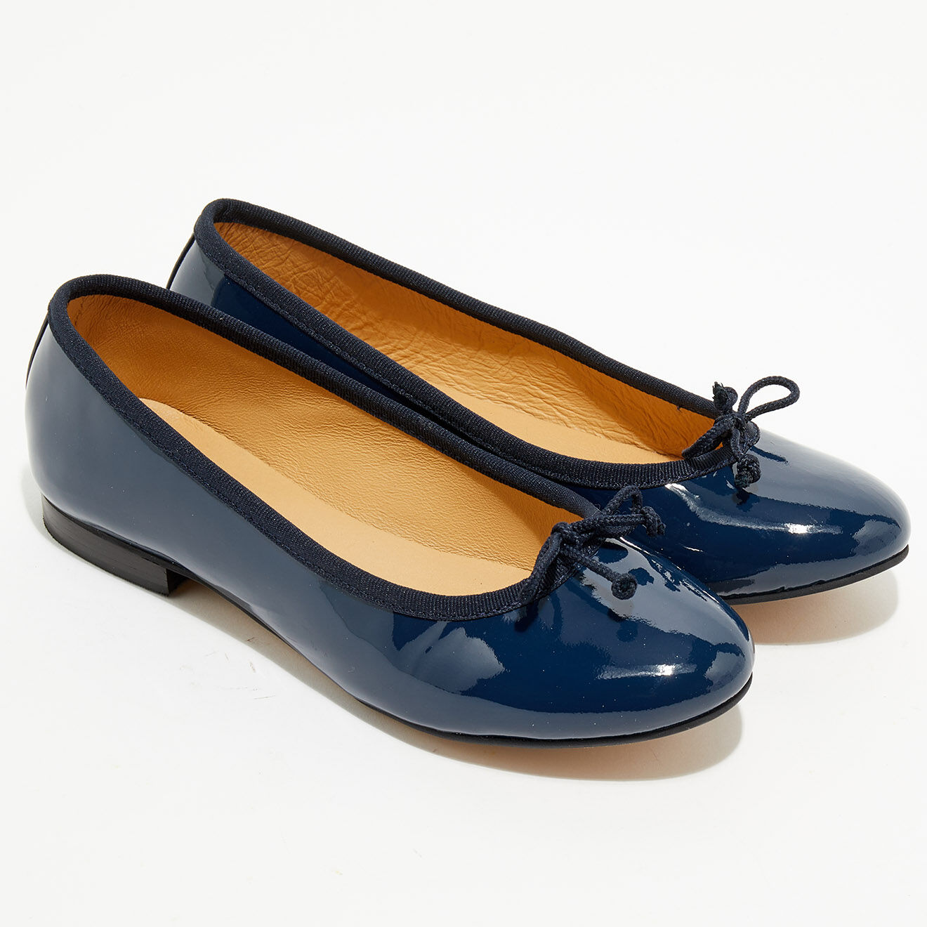 Quartier Latin Ballerines en Cuir verni Jeanne bleu marine