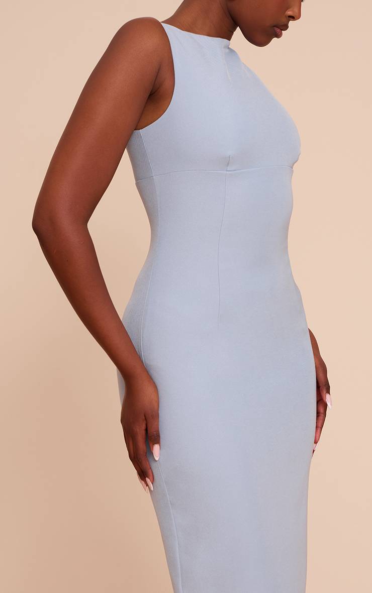 Bleu Clair Robe Longue Dos Échancré Premium