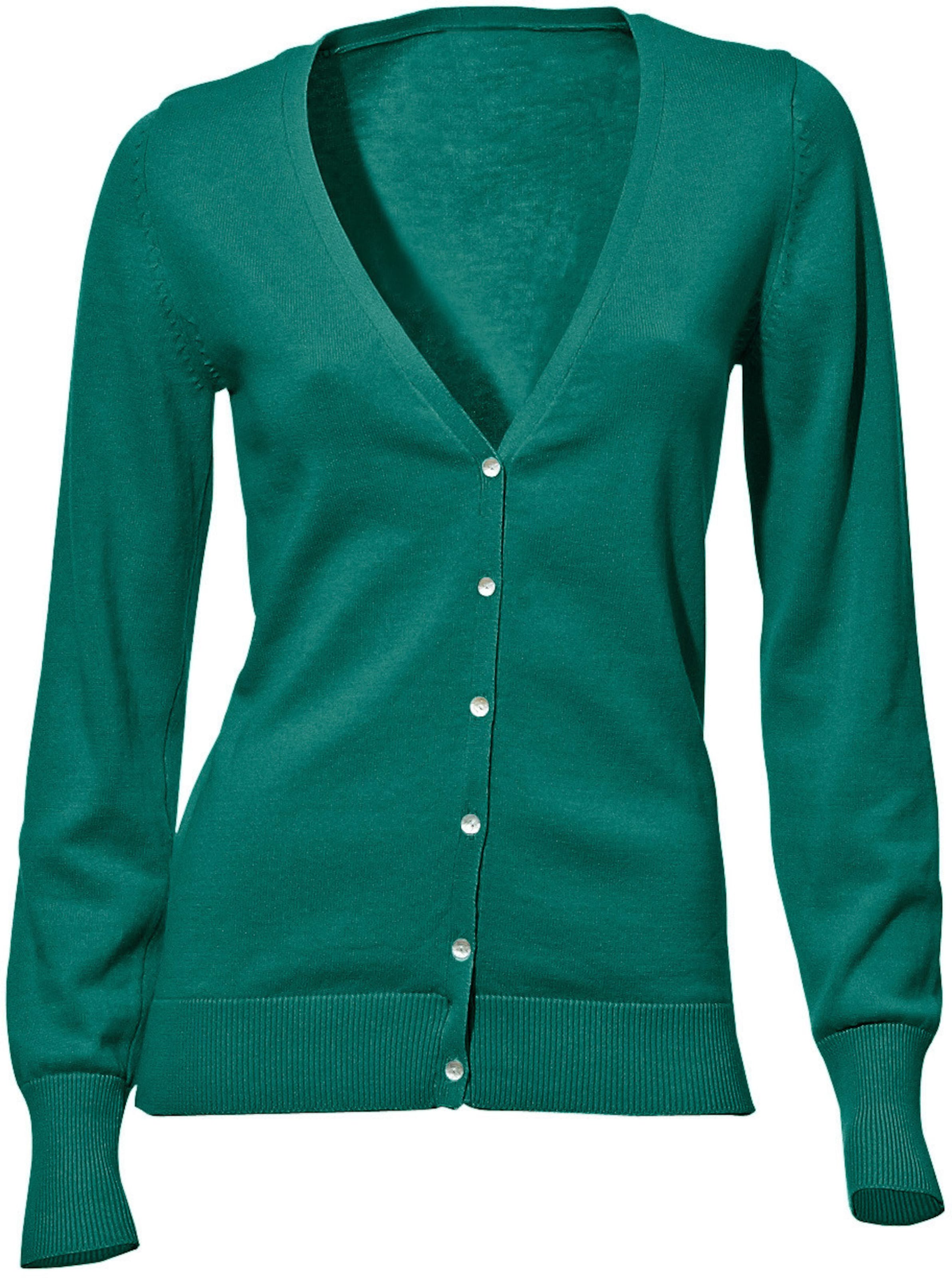 heine Feinstrickjacke in smaragd