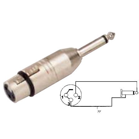Devine ADA139 adapter XLR female - 6.3mm jack mono male