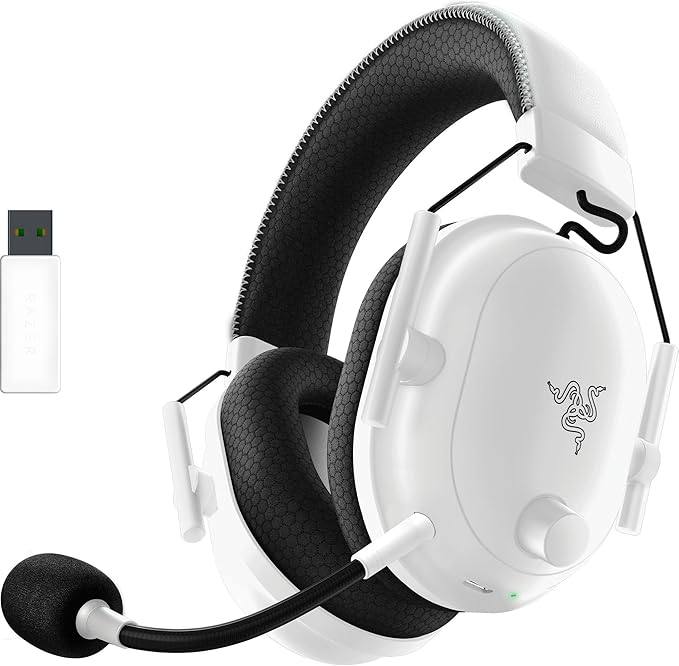 Blackshark V2 Pro Gaming Kopfhörer Over-Ear Stereo Headset mit Mikrofon Dual Wireless 70 Std. Akku (RZ04-04530200-R3M1) - Weiss