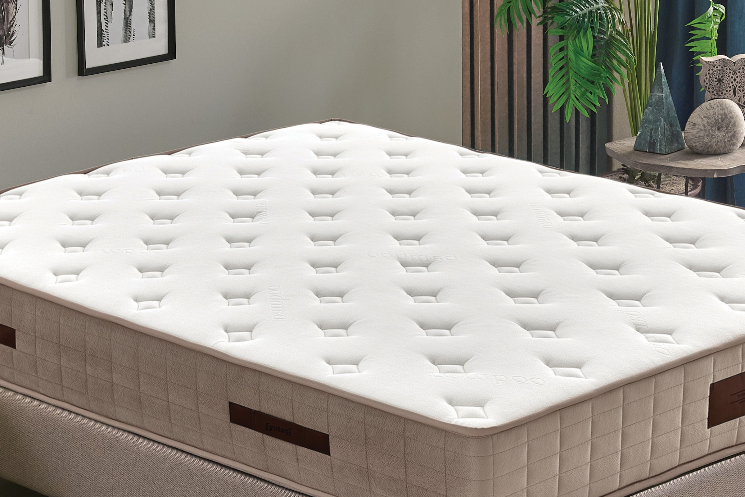 Yatas Bedding Taschenfederkernmatratze »Majestät Premium Bambus« 30 cm hoch Raumgewicht: 28 kg/m³ 416 Federn 1 Stk. tlg. H2, wendbar, ergonomisch, atmungsaktiv