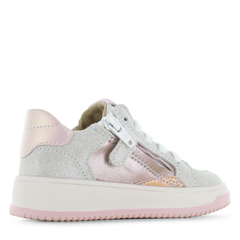 Shoesme roze sneaker met glitters Microfiber leer, Pailletten, Suède | Meis