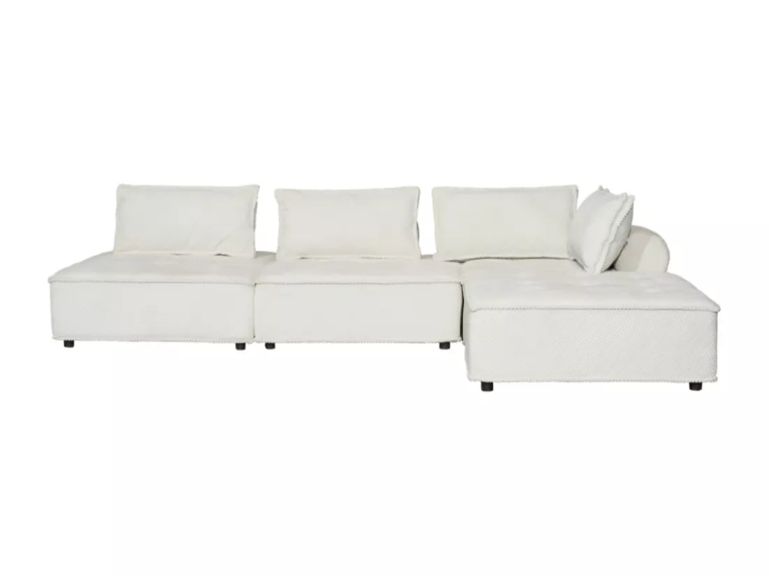 Canapé d'angle 4 places couleur blanc STAVA