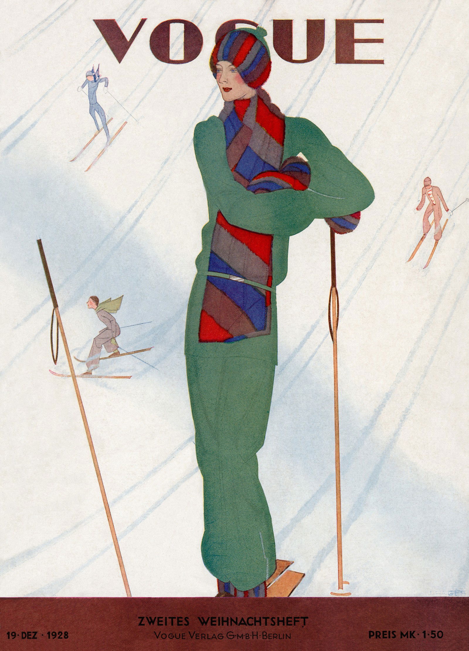 Cover, Jean Pages by German Vogue Collection - Limited Edition. Edition of: 100. Archive Stamp.