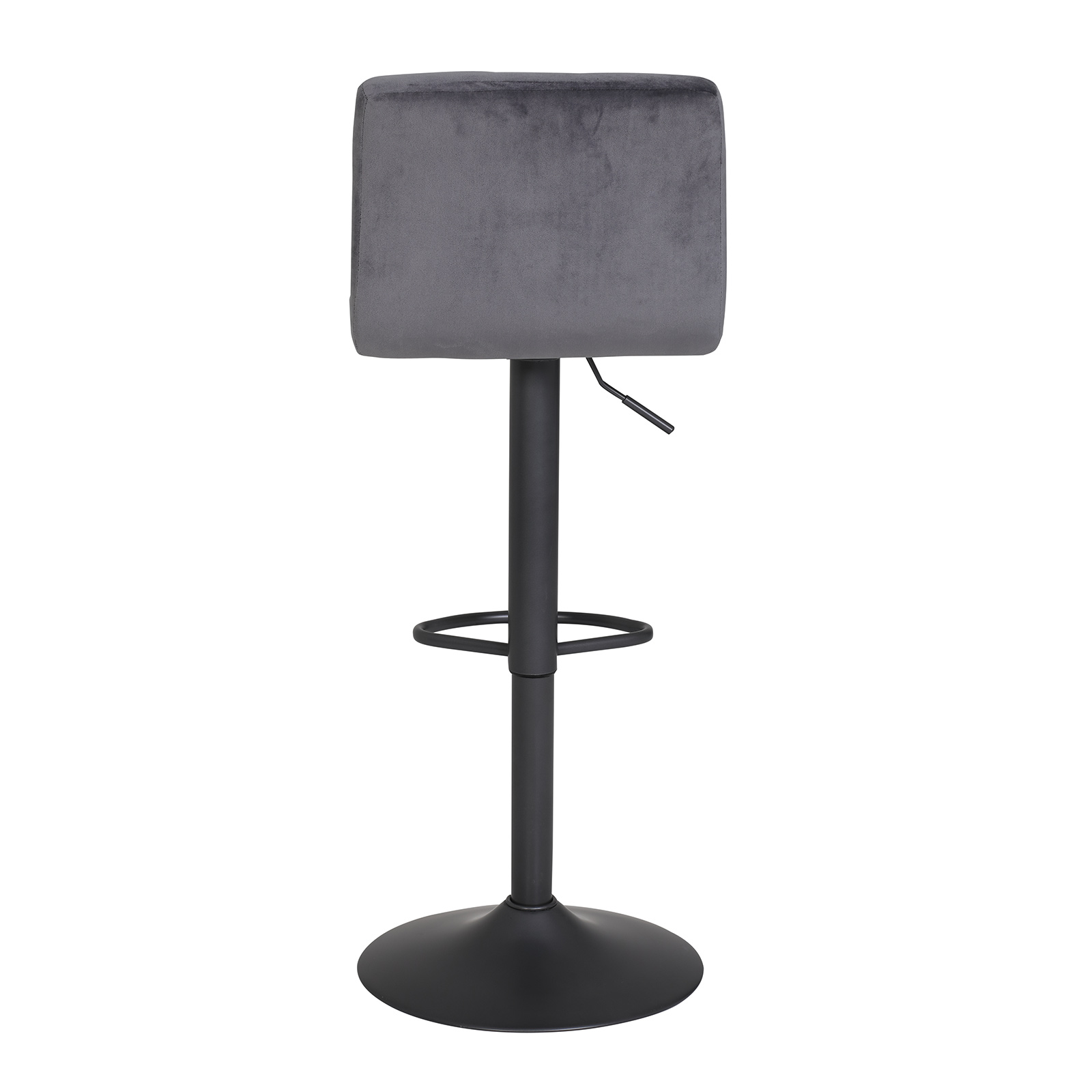 Barhocker - grau - Samtvelours