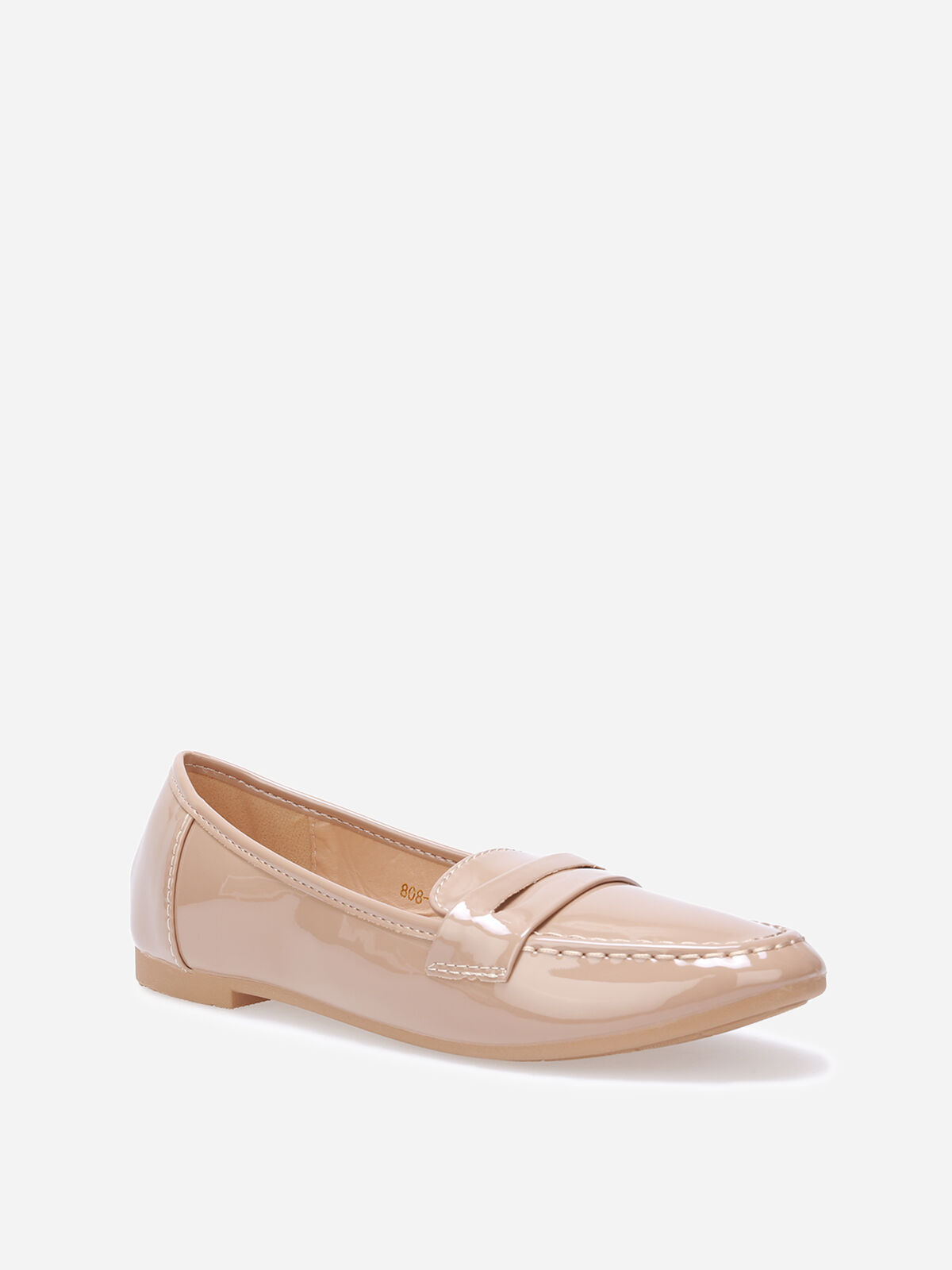 Mocassins slippers vernis- Taupe
