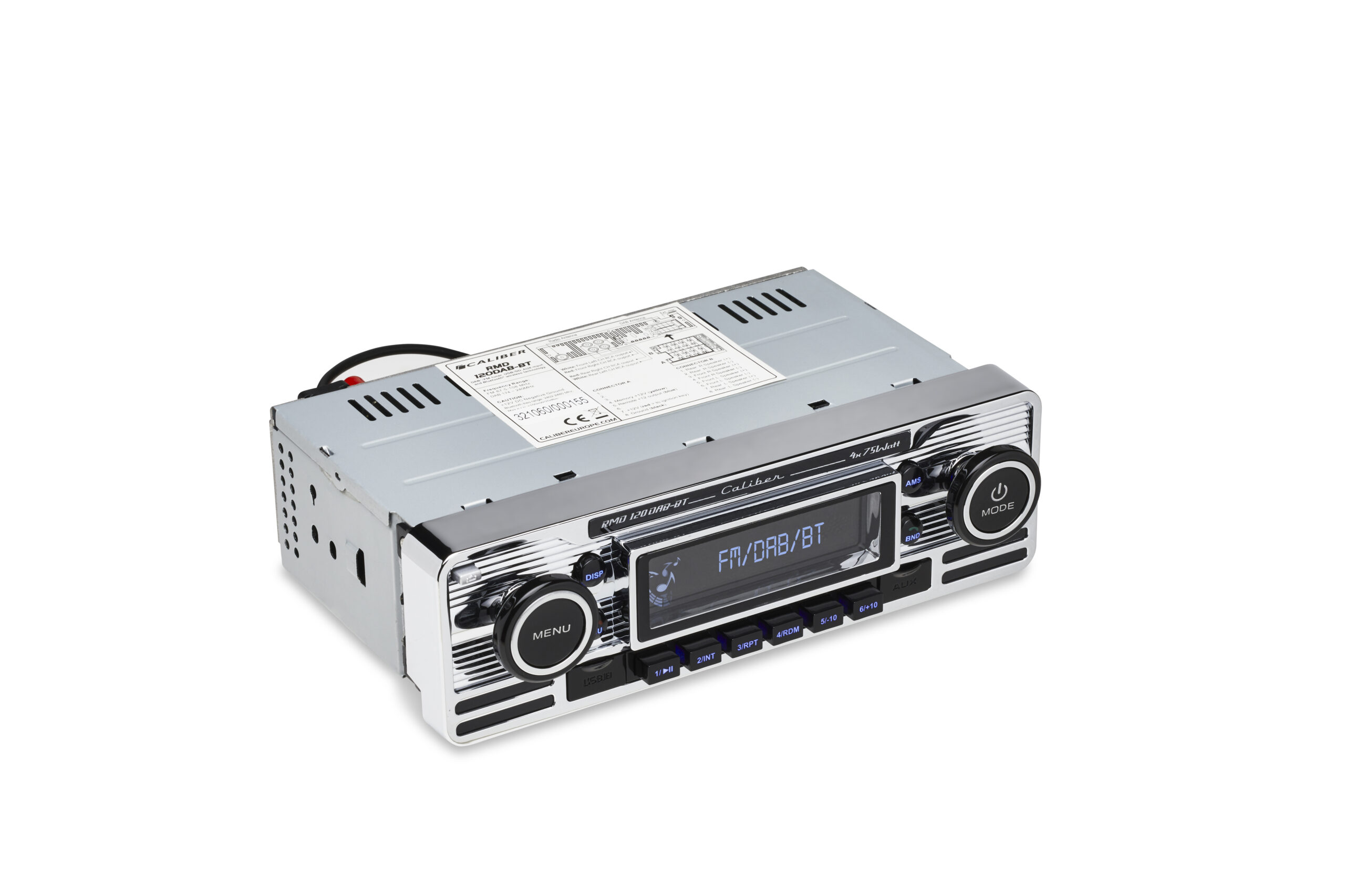 Caliber RMD120DAB-BT Retro look Chrome DAB+ autoradio