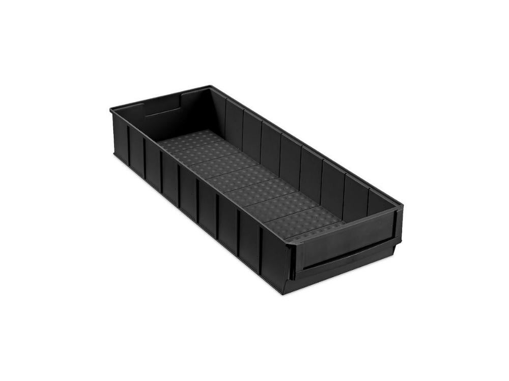 PROREGAL Geleidende industriële doos 500 B HxBxD 8,1 x 18,3 x 50 cm 6 liter ESD-opbergdoos Assortimentsdoos Kleine onderdelendoos