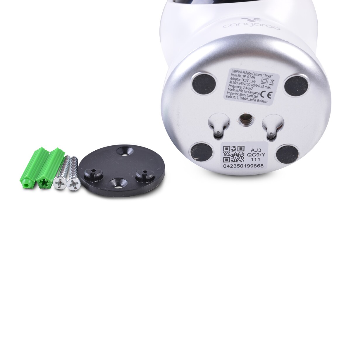 Cangaroo Babyphone Teya, 360° Drehung, Wi-Fi/Lan Kamera, LED-Infrarot-Nachsicht weiß