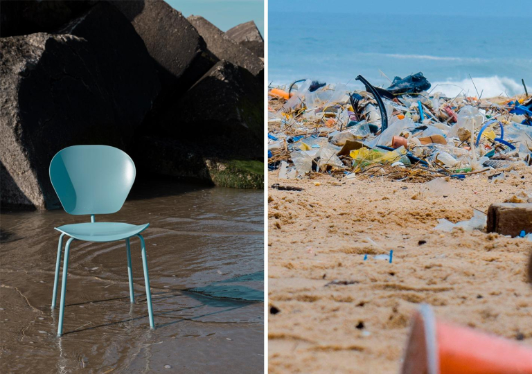 Zuiver The Ocean eetkamerstoel blue