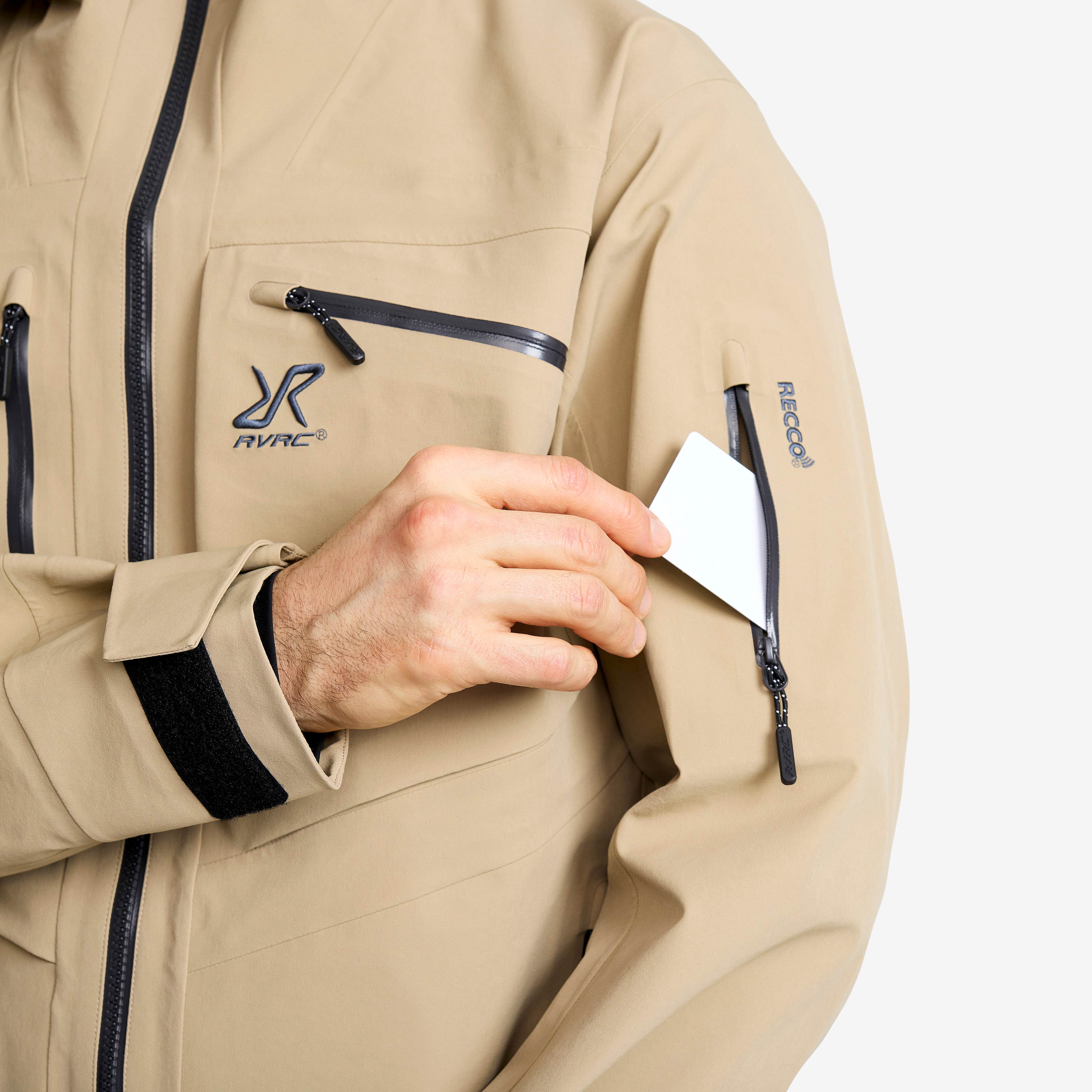 Cyclone Long 3L Jacket Herre Khaki