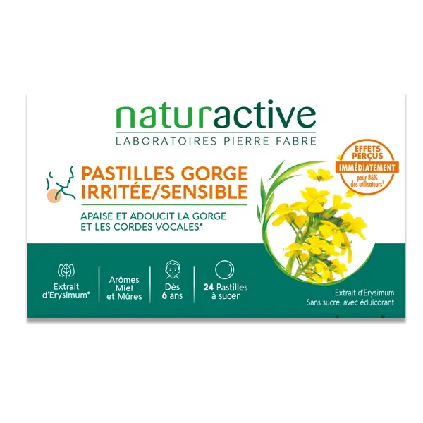 Naturactive VoxylTabs pastilles gorge irritée senssible 24 pastilles sans sucre