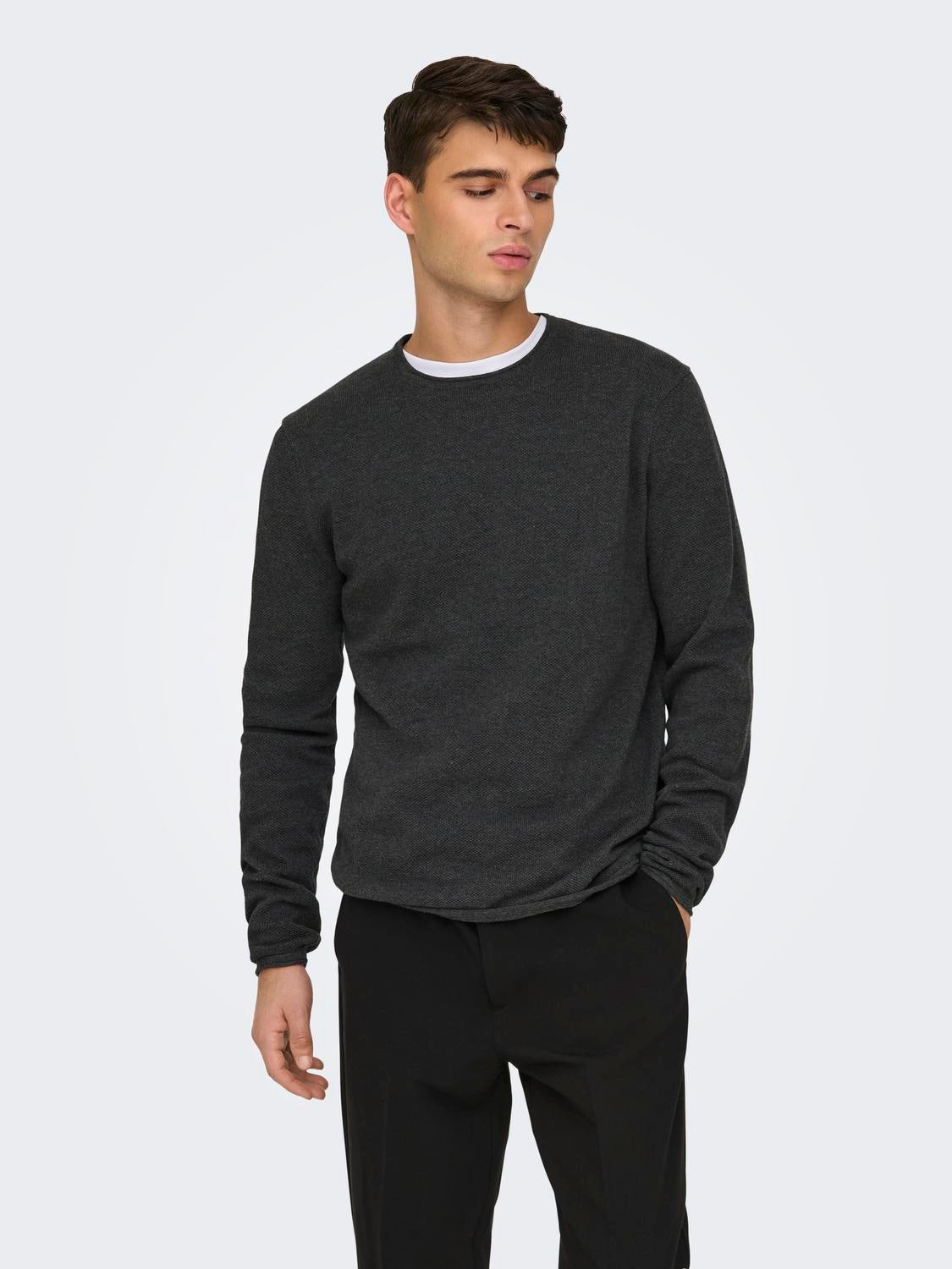 ONSFELIX Pullover Dark Grey Melange