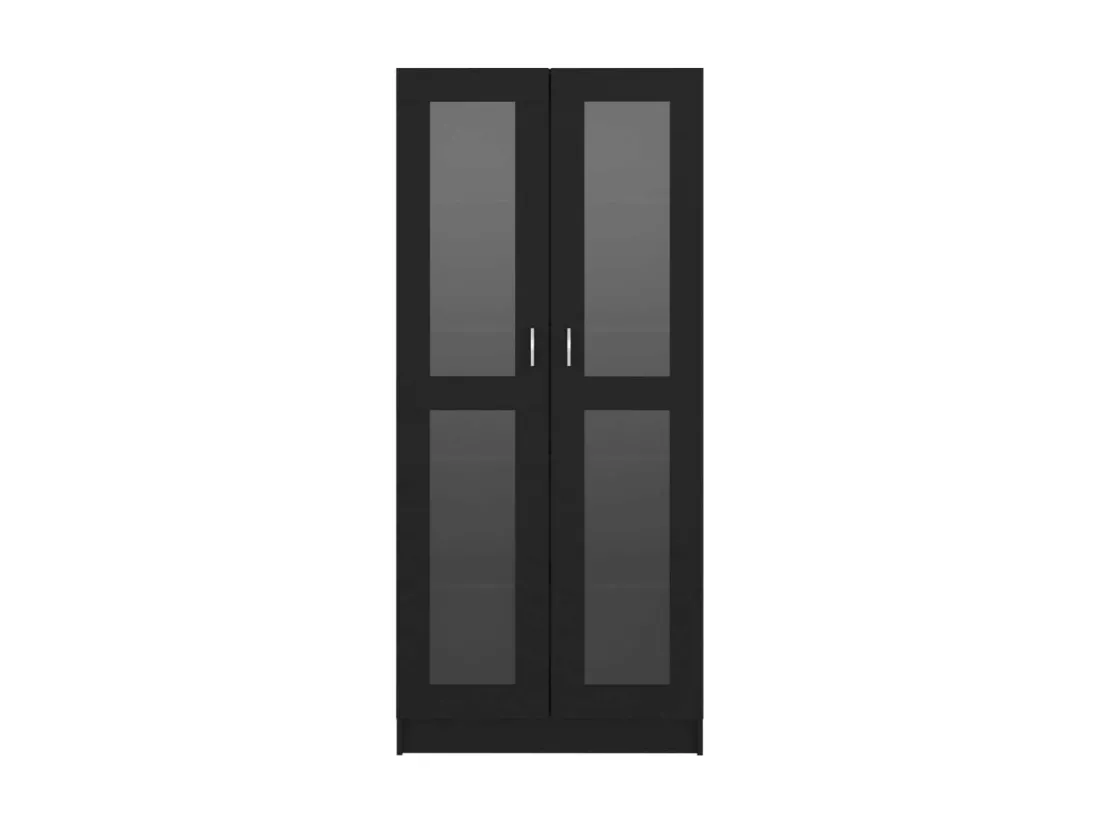 Armoire à vitrine Noir 82,5x30,5x185,5