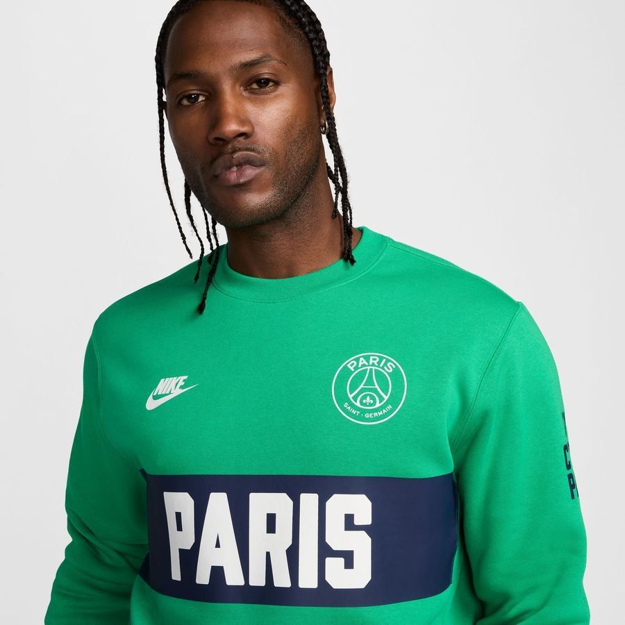Paris Saint-Germain Sweat NSW Club Crew GX Sport Essential - Vert/Blanc