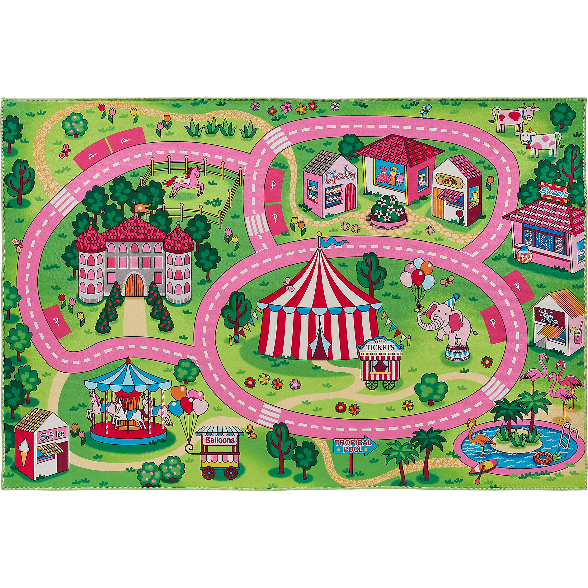 Spielteppich - bunt - Zirkus - 100x150 cm