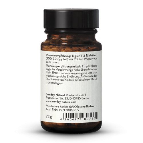 Sunday Natural Products  JOD 100 µgMINI-TABLETTEN