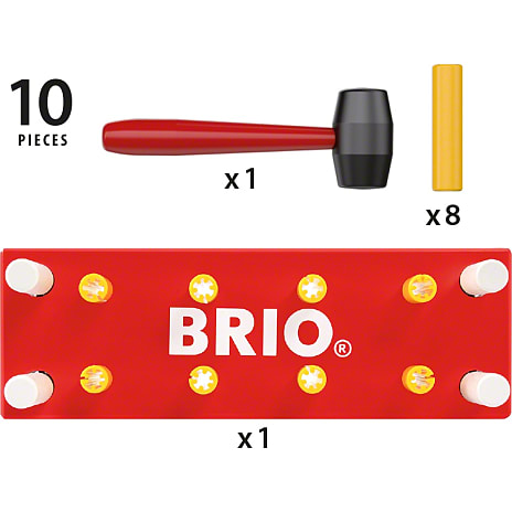 BRIO 30525 Hammerbræt, rødt