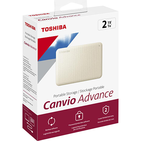 Toshiba Canvio Advance 2TB - lys beige