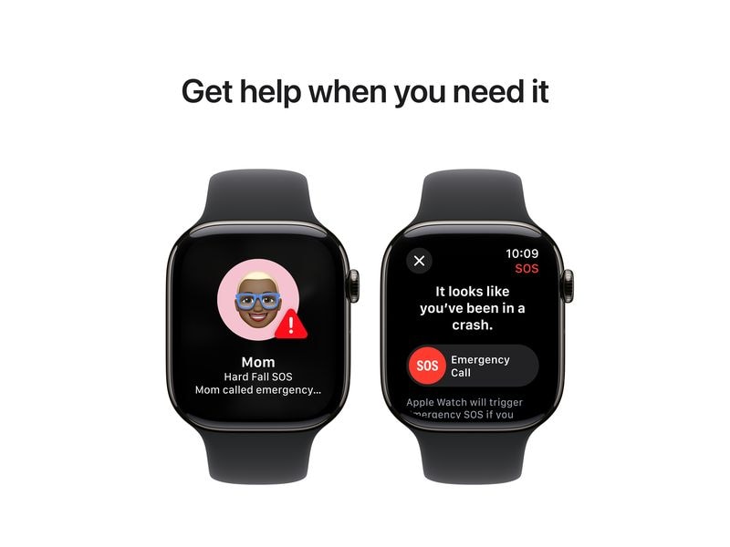 Apple Watch Series 10 46 mm LTE Titanium Jet Black Sport M/ Eine glatte Zehn