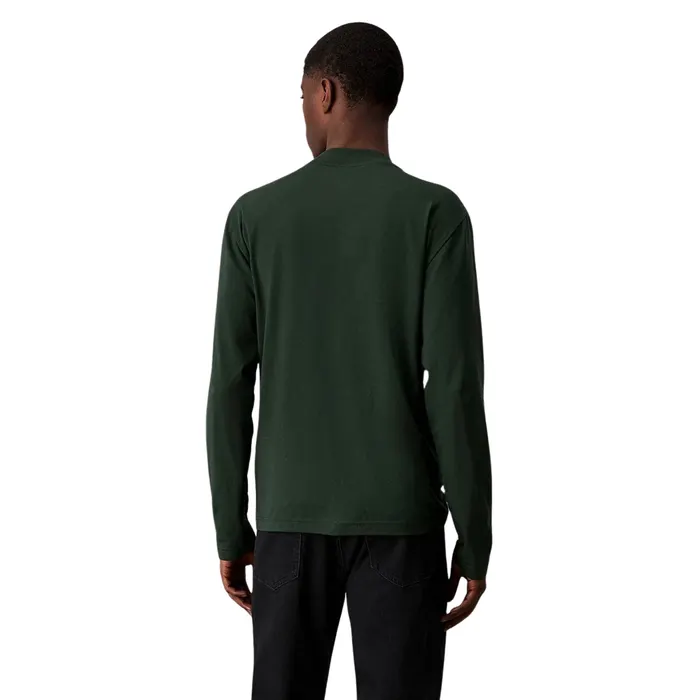 Calvin Klein Micro Logo Mock Longsleeve Shirt Heren