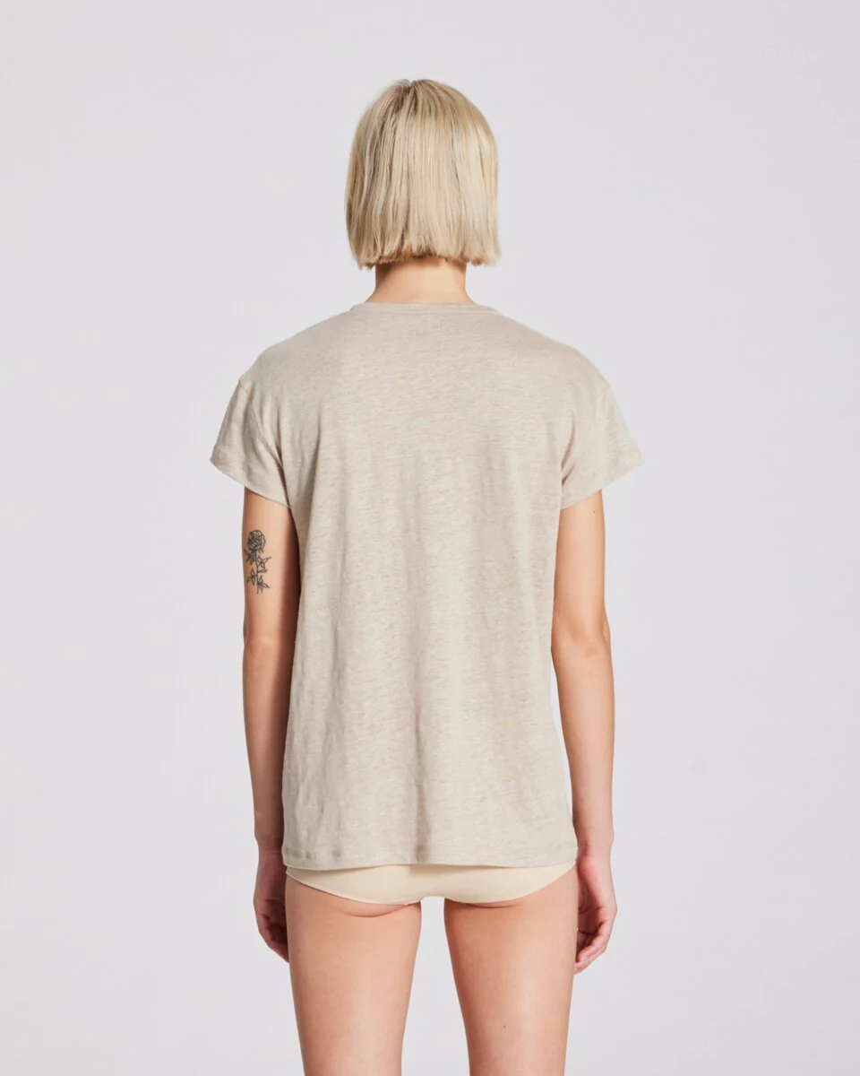 Gai+Lisva  Simone S/S Linen t-shirt - Moonstruck