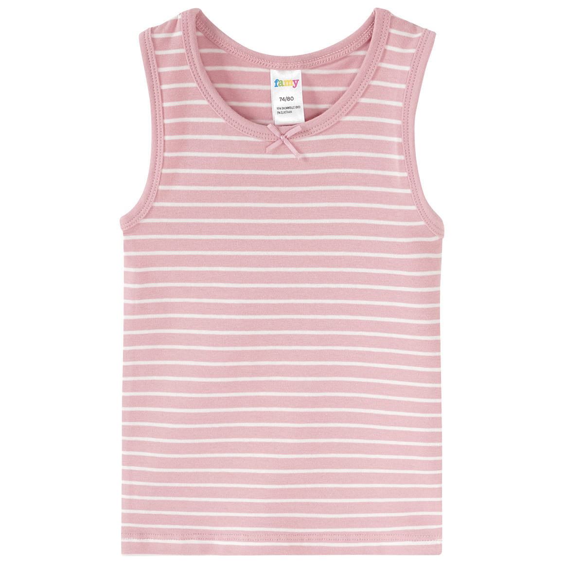 Famy 3 Baby Unterhemden rosa / dunkelblau