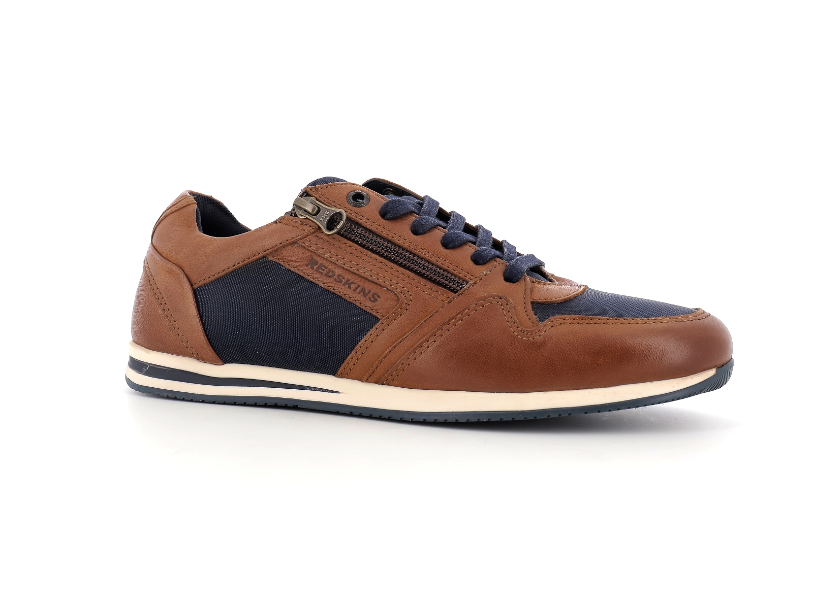 Redskins-LUCIDE 2 Matières combinées Marron Bleu