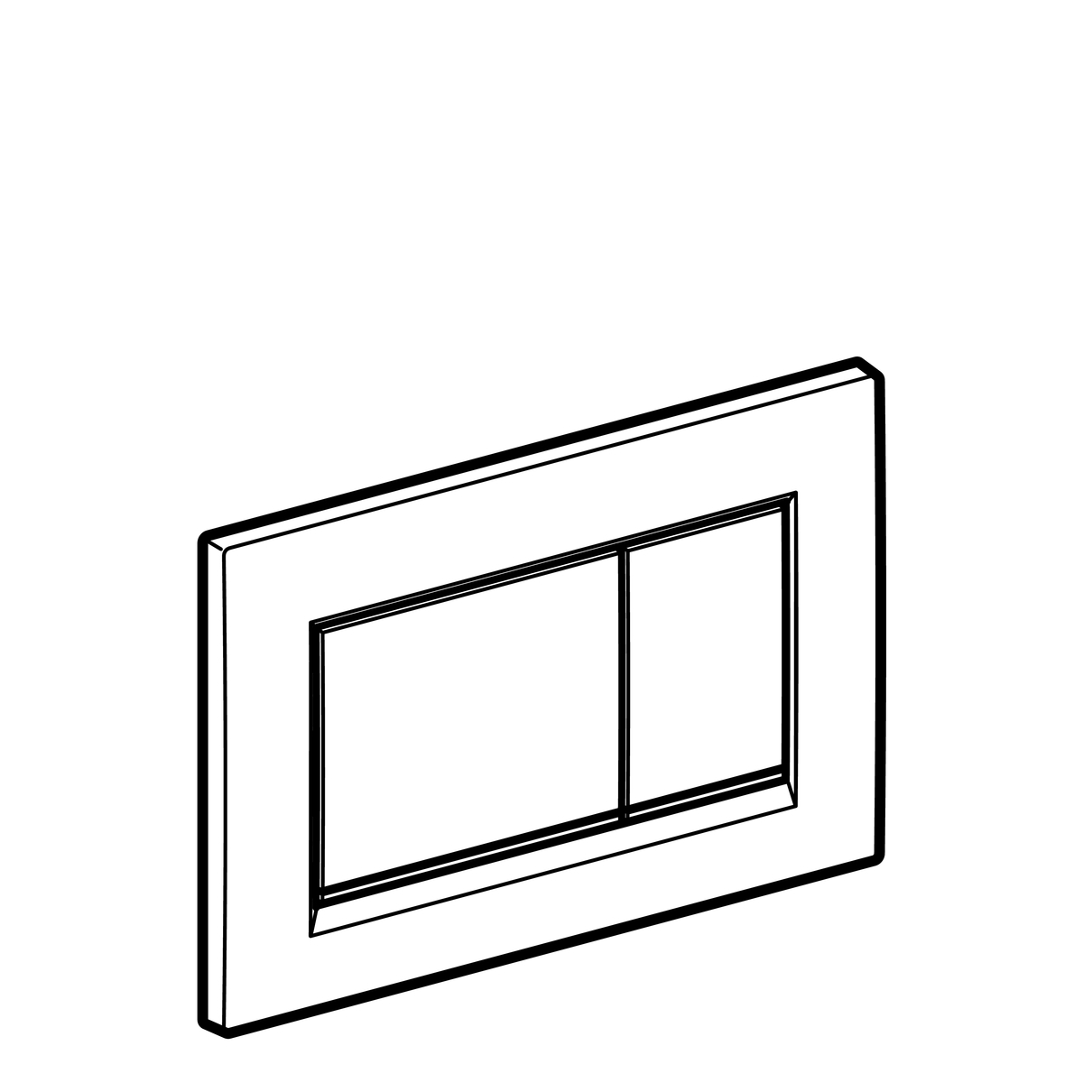 Geberit Sigma 20 Square drukplaat easy-to-clean mat zwart