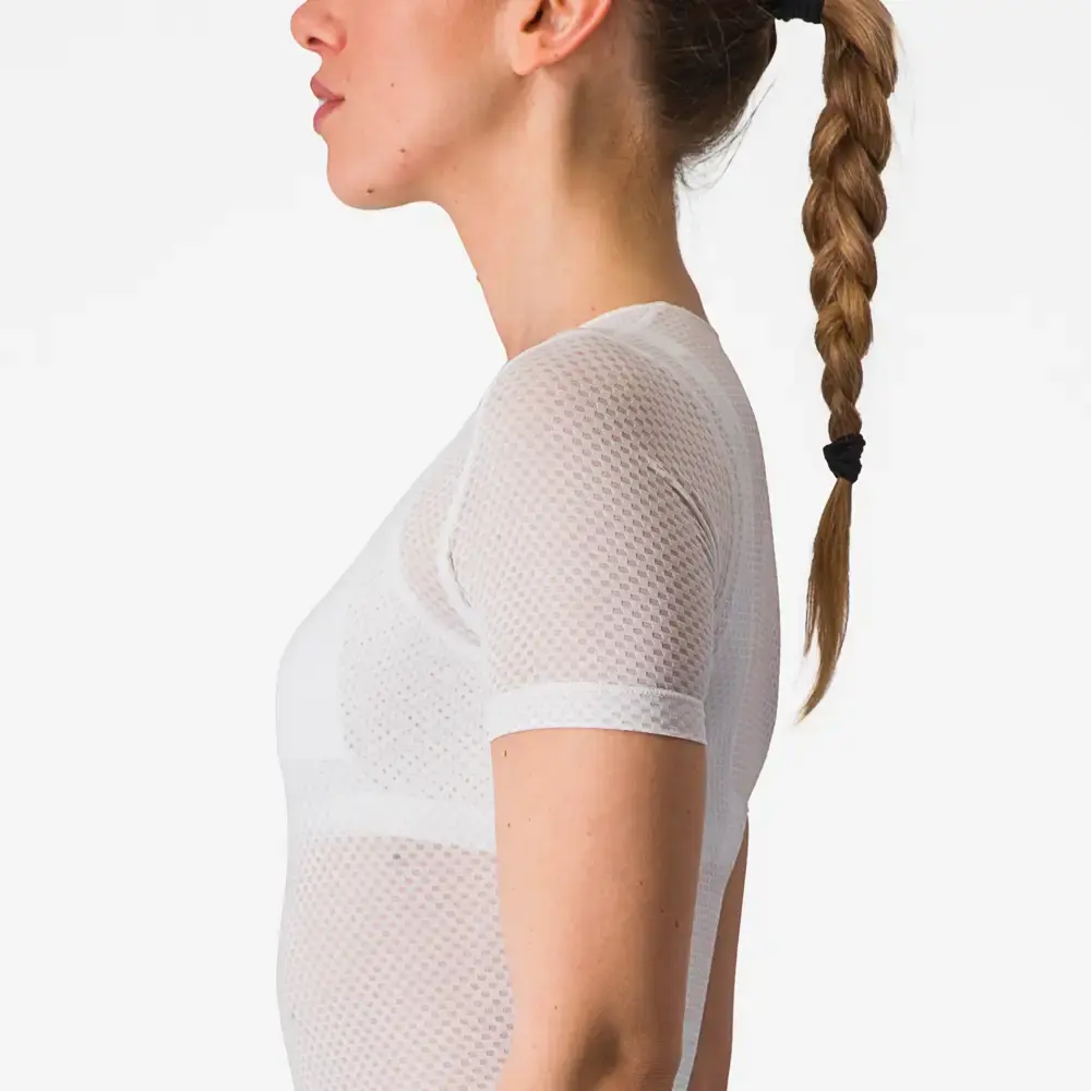 Castelli Pro Mesh Ondershirt Korte Mouwen Wit Dames