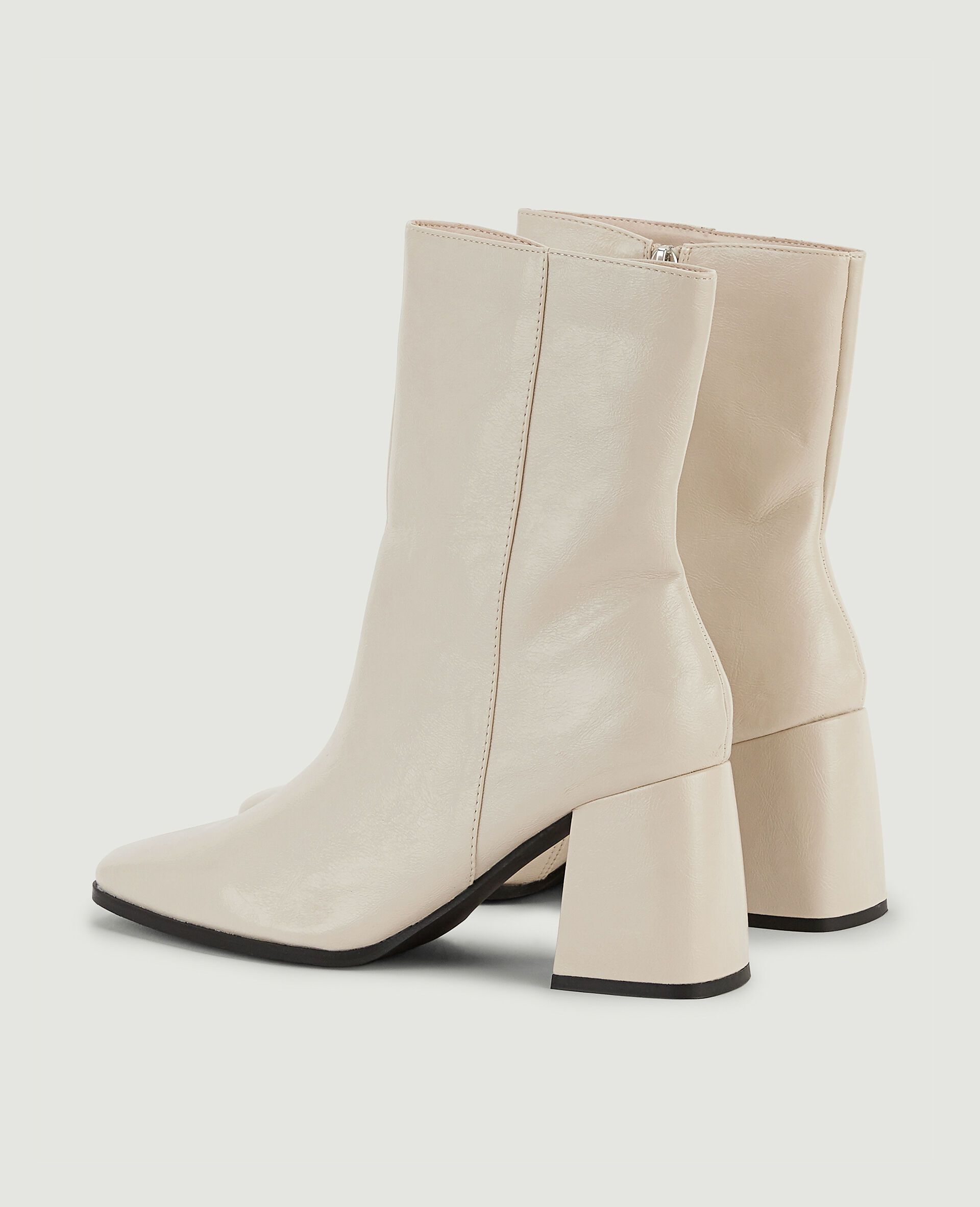 Boots à talons bouts carrés - Blanc