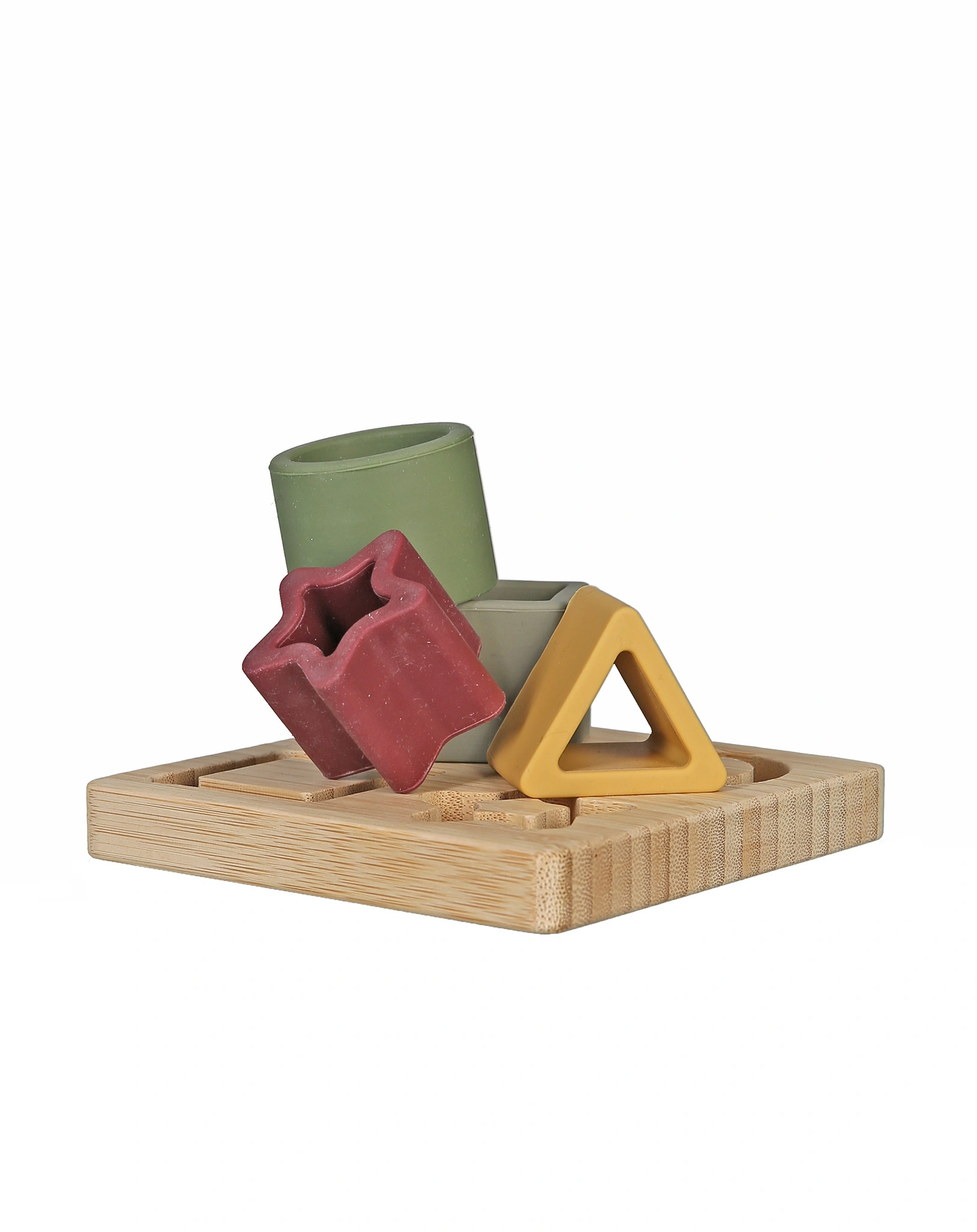 Silikon-Steckpuzzle FORMEN 5-teilig in bunt