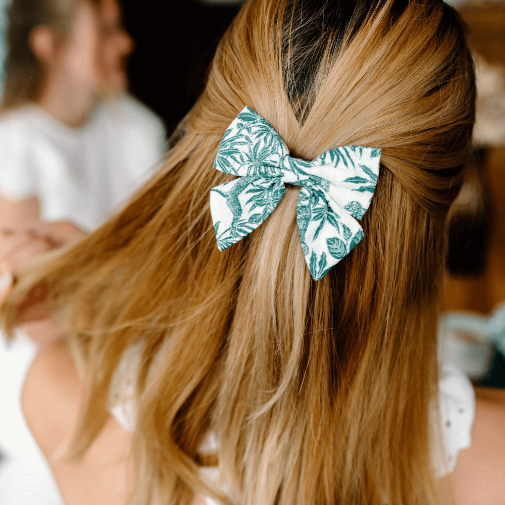 Barrette Noeud Papillon Jungle Vintage