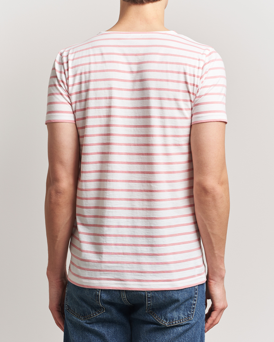 Armor-lux Hoëdic Boatneck Héritage Stripe T-shirt Milk/Bubblegum
