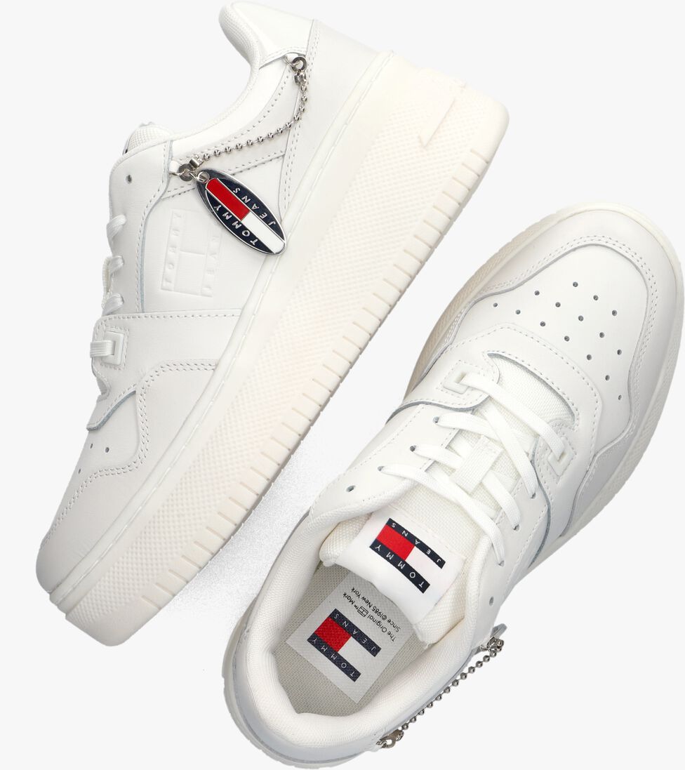 TOMMY JEANS witte tommy jeans lage sneakers tjw retro basket flatform