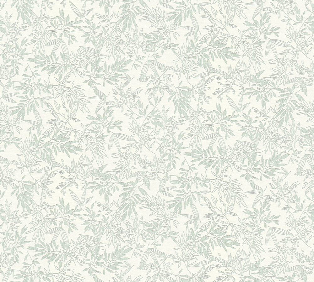A.S. Creation Vliestapete - grün-weiß - Floral - 10 Meter