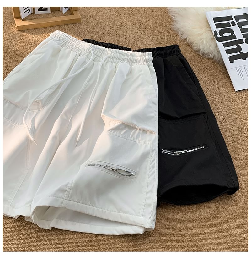 Diphon - Effen shorts met trekkoordtaille