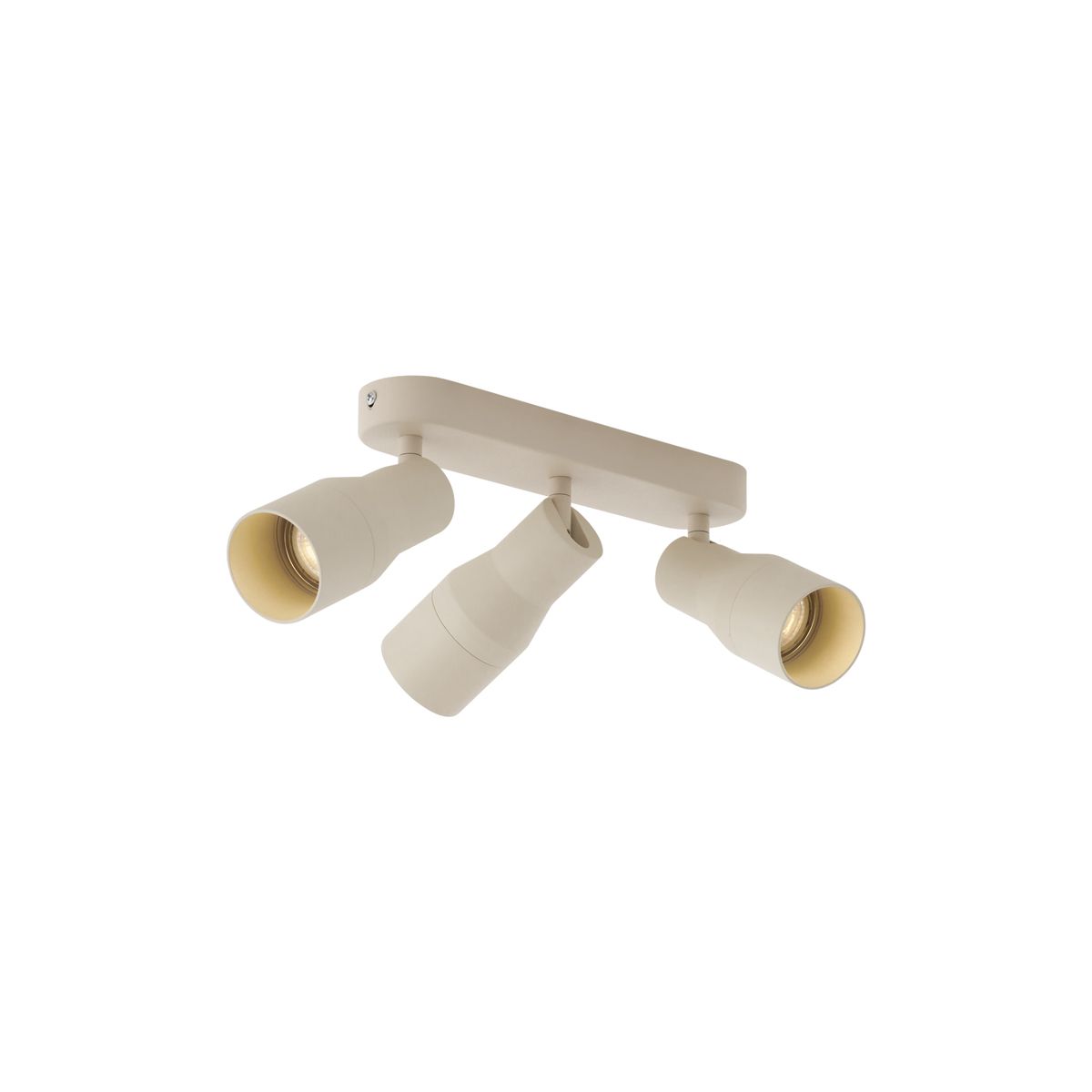 Afgeronde plafondspot beige GU10 50mm 3-lichts - Stanley
